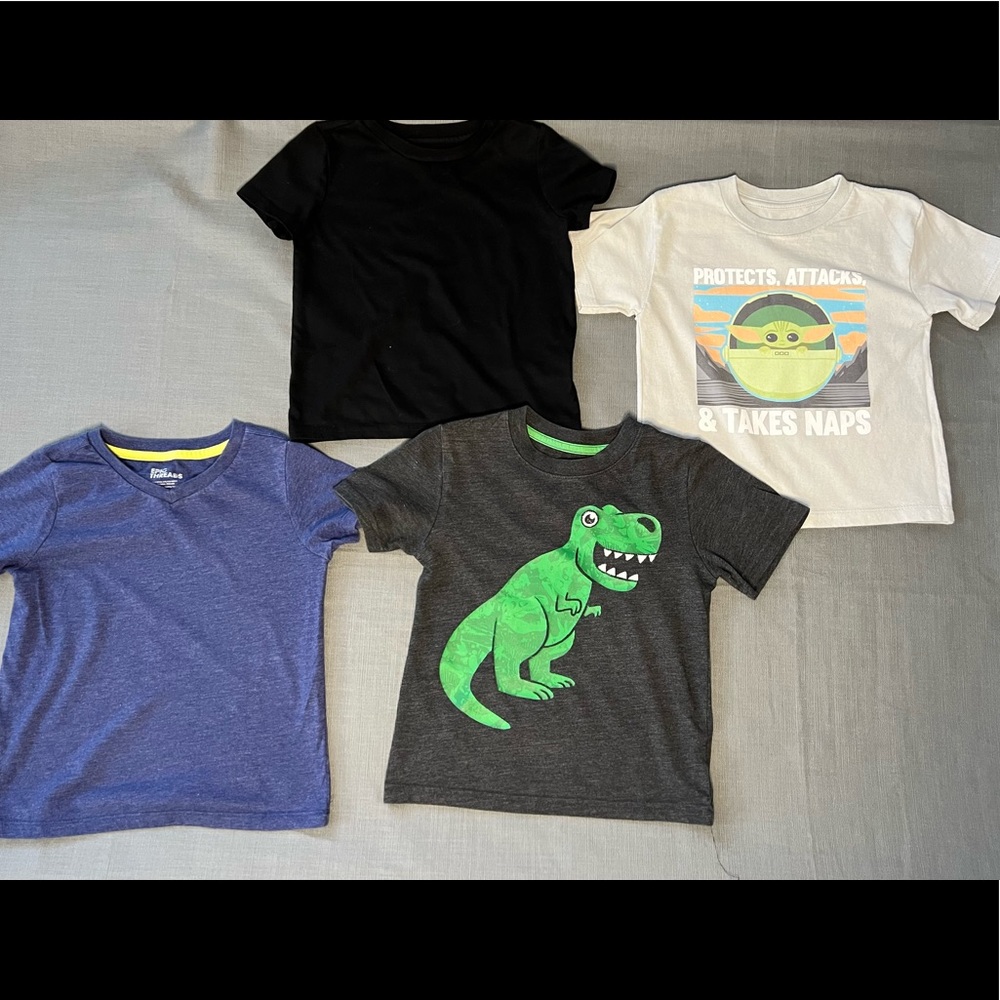 4PC t shirt lot size 4T